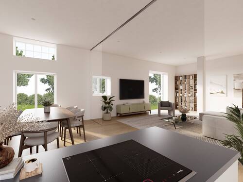 03_Wohnzimmer_Wohnung_EG - Mehrfamilienhaus, Wohnhaus mit 300,00 m² in Barth zum Kaufen