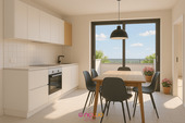Die Küche mit Essplatz und angrenzendem Wohnbereich - 3 Zimmer Etagenwohnung in Velpke