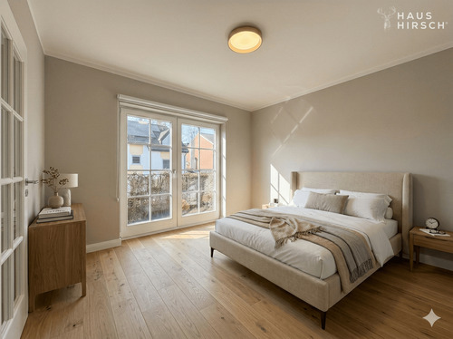 OG Schlafzimmer mit Balkon - Beispiel Foto fertig renoviert - 