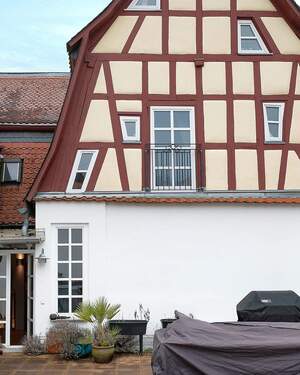 restauriertes Fachwerk Rückseite - 