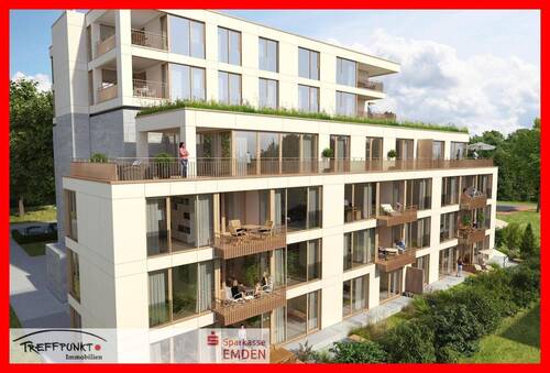 Außenansicht Süd-West - 2 Zimmer Etagenwohnung zum Kaufen in Emden