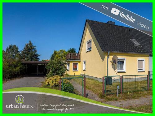 Titelbild1 - Vielseitige Doppelhaushälfte mit großem Garten, Bungalow und Gestaltungsmöglichkeiten in Barth