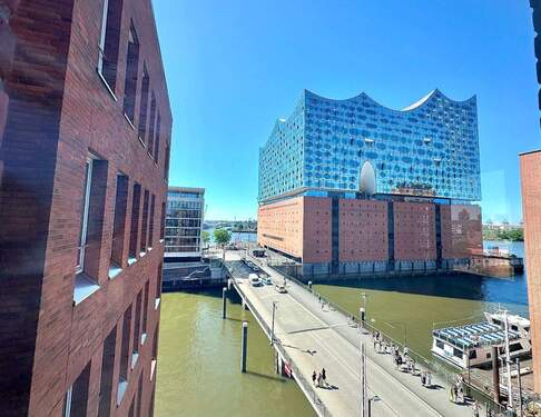 Büroblick auf die Elbphilharmonie - Büro zur Miete in Hamburg