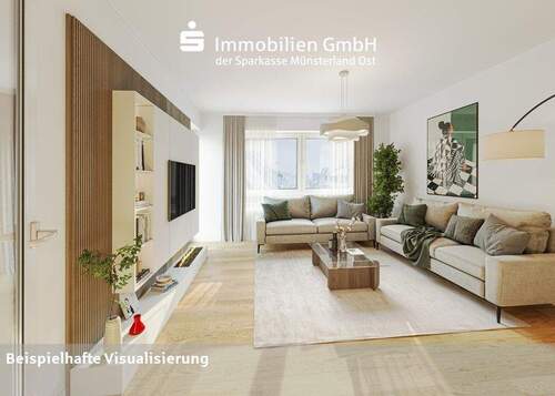 Wohnzimmer - 4 Zimmer Etagenwohnung in Warendorf / Hoetmar