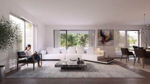 Visualisierung Wohn-/ Esszimmer - 4 Zimmer Etagenwohnung in Bad Vilbel