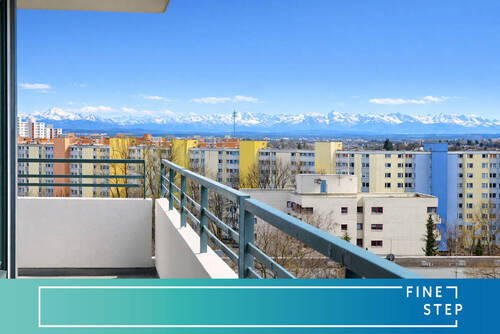 Titelbild - 3-Zimmer Panorama-Eckwohnung im 10. OG mit Alpenblick, Südbalkon & Tiefgarage am Ostpark