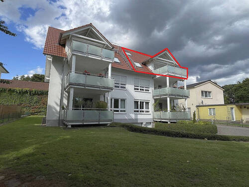 Hausansicht vom Garten - Zentrales Wohnen mit Aussicht - 280.000,00&nbsp;EUR Kaufpreis, ca.&nbsp; 92,00&nbsp;m&sup2;&nbsp;Wohnfl&auml;che