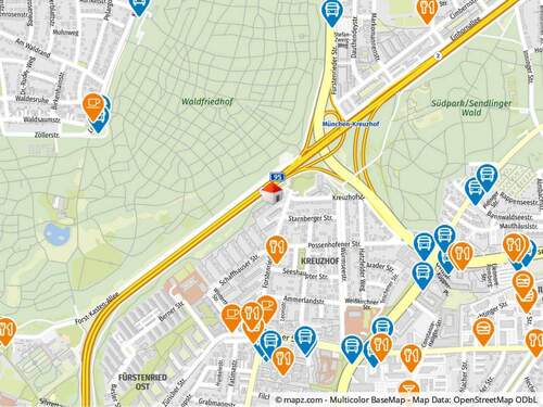 Kartenausschnitt - Etagenwohnung mit 31,00 m² in München zum Kaufen