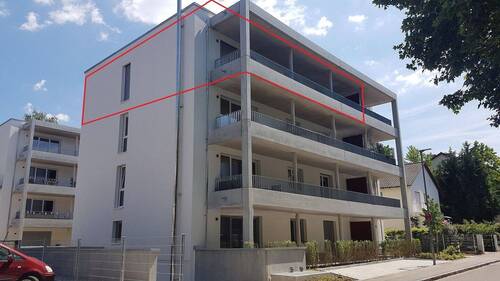 Hausansicht - Moderne 4-Zimmer-City-Wohnung mit Balkon, EBK u. TG-Stellplatz in Weil am Rhein-Friedlingen