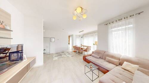 Wohnzimmer Perspektivenwechsel - 5 Zimmer Einfamilienhaus in Kist