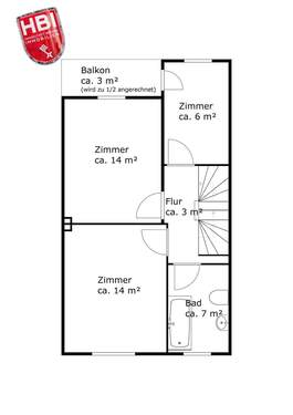 Obergeschoss - Reihenmittelhaus mit 117,00 m&sup2; in Bremen zum Kaufen