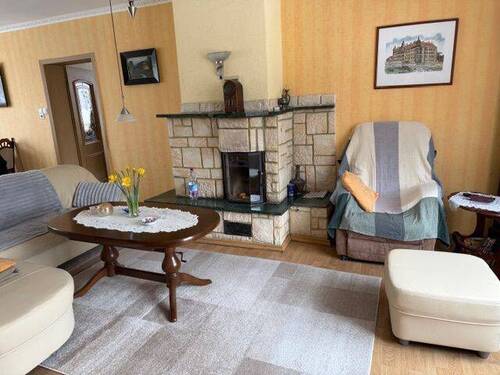 Wohnzimmer Kamin - 4 Zimmer Einfamilienhaus in Güstrow