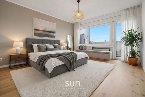 SCHLAFZIMMER (visualisiert) - 3 Zimmer Etagenwohnung in Offenbach am Main