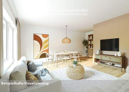 Wohn- und Essbereich - 5 Zimmer Doppelhaushälfte in Ahlen