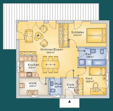 DUMAX B 85 - EG - 3 Zimmer Einfamilienhaus in Wagenfeld