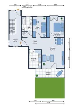 Möbliervorschlag Wohnung - 