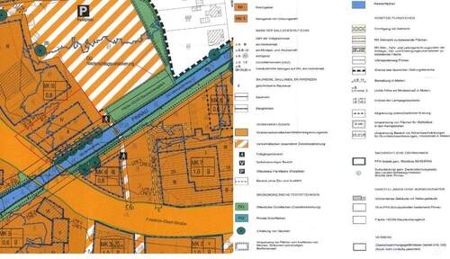B-Plan mit Legende - Grundstück in Pinneberg