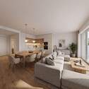Wohn- und Esszimmer / KI-Staging
- Etagenwohnung mit 89,00 m&sup2; in Rieseby zum Kaufen