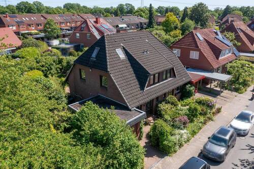 Luftaufnahme - 4 Zimmer Doppelhaushälfte in Hamburg