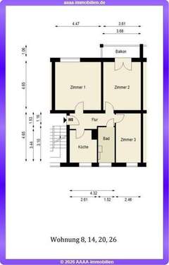 WE´s 8,14,20,26 - 2 Zimmer Etagenwohnung zum Kaufen in Berlin