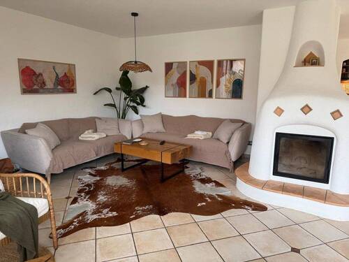 Wohnzimmer mit Kaminofen - 