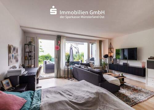 Wohn- und Schlafbereich - 2 Zimmer Etagenwohnung zum Kaufen in Münster