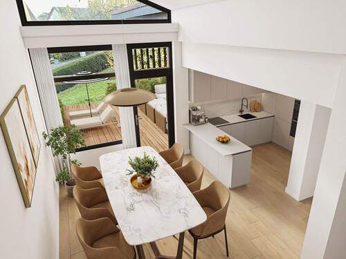 Essbereich mit offener Küche - Einfamilienhaus mit 175,00 m² in Karlsbad-Ittersbach zum Kaufen