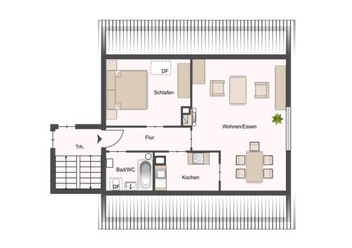 Wohnung Nr. 4 DG rechts - Haus 92 - 