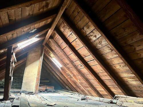 Dach von innen verschalt - 