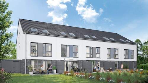 Perspektive Gartenansicht - 4 Zimmer Reihenmittelhaus in Wesseling