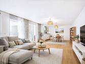 Wohnzimmer (Einrichtungsvorschlag) - Etagenwohnung mit 150,80 m&sup2; in Stuttgart zum Kaufen
