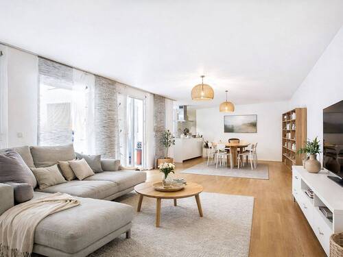 Wohnzimmer (Einrichtungsvorschlag) - Etagenwohnung mit 150,80 m&sup2; in Stuttgart zum Kaufen