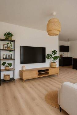 Wohnbereich visualisiert - 3 Zimmer Etagenwohnung zur Miete in Kirchroth (Aufroth)