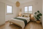 Schlafzimmer 1 visualisiert - Etagenwohnung mit 85,00 m&sup2; in Kirchroth (Aufroth) zur Miete