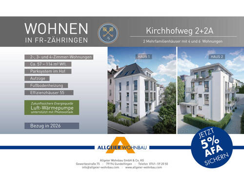 Bild 1 - Elegantes Wohnen in Zähringen - 3-Zimmer-Wohnung mit Balkon
