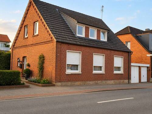 Ansicht_Straße - Zentral gelegenes Zweifamilienhaus mit Garage und Anbau