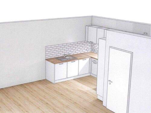 Einbauküche-schematische Dartstellung - 