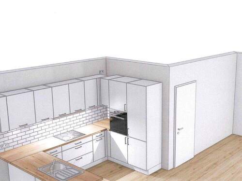 Einbauküche-schematische Dartstellung - 