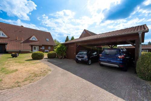 Doppelcarport mit Geräteraum - 4 Zimmer Doppelhaushälfte zum Kaufen in Oldendorf (Luhe)