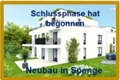 Schlussphase - In Spenge: Schlussphase hat begonnen. Barrierefreier Neubau! Übergabe ab Juni 2026. Terrassenwohnung mit alleinigem Garten.