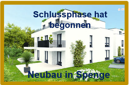 Schlussphase - In Spenge: Schlussphase hat begonnen. Barrierefreier Neubau! Übergabe ab Juni 2026. Terrassenwohnung mit alleinigem Garten.