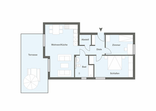Terrassenwohnung - Terrassenwohnung mit 83,00 m&sup2; in Bielefeld zum Kaufen