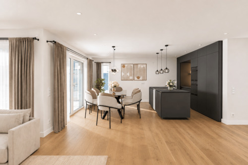 virtuell möbliert, keine Küche vorhanden - ERSTBEZUG: TOP geschnittene 3 Zimmer-Wohnung mit ++BALKON++