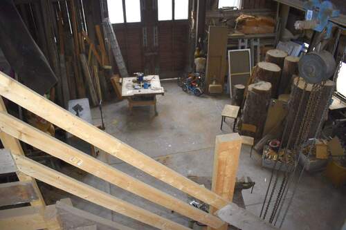 Blick vom 2 OG, Werkstatt - 