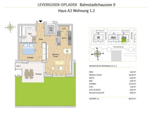 Leverkusen - Bahnstadtchaussee - 2 Zimmer Etagenwohnung in Leverkusen