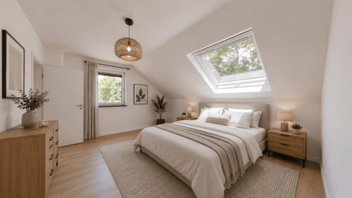 Schlafzimmer gestaged - 