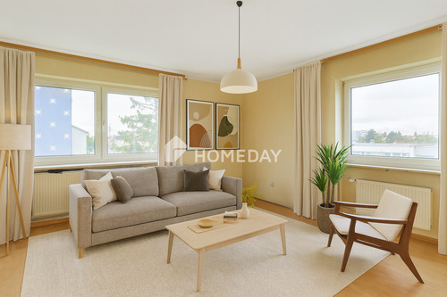 Wohnzimmmer 1 ViSta - Helle 4-Zimmer-Wohnung mit West-Loggia und durchdachtem Grundriss