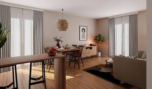 Das Wohnzimmer bietet viel Platz für gemeinsame Abende - 3 Zimmer Etagenwohnung in Hasloh