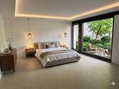 KI-Visualisierung-Schlafzimmer - Bungalow mit 233,00 m&sup2; in Wedemark zum Kaufen