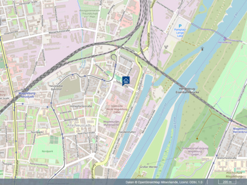 Lage der Immobilie(n) - Etagenwohnung mit 813,80 m² in Magdeburg zum Kaufen